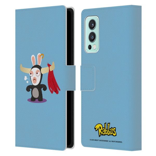 Rabbids Costumes Bull Leather Book Wallet Case Cover For OnePlus Nord 2 5G