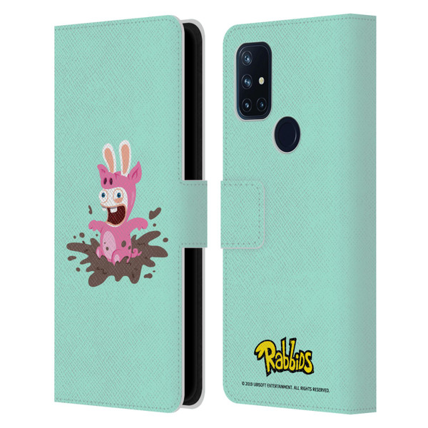 Rabbids Costumes Pig Leather Book Wallet Case Cover For OnePlus Nord N10 5G