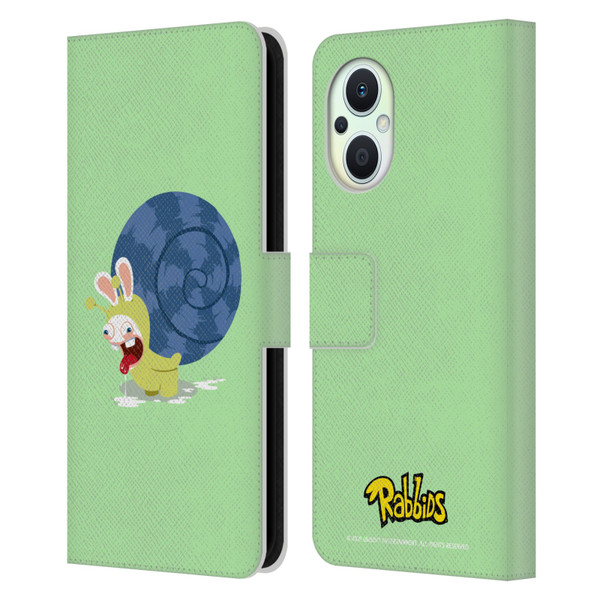 Rabbids Costumes Snail Leather Book Wallet Case Cover For OPPO Reno8 Lite