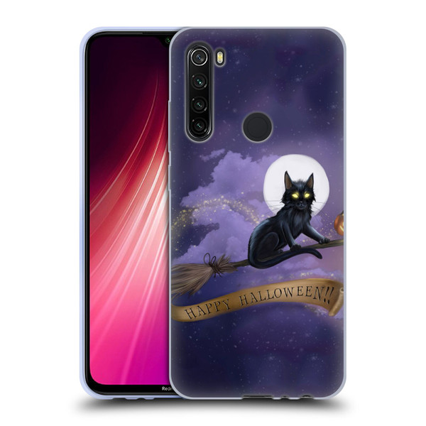 Ash Evans Black Cats Happy Halloween Soft Gel Case for Xiaomi Redmi Note 8T