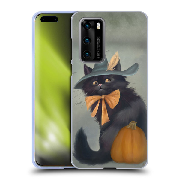 Ash Evans Black Cats 2 Halloween Pumpkin Soft Gel Case for Huawei P40 5G