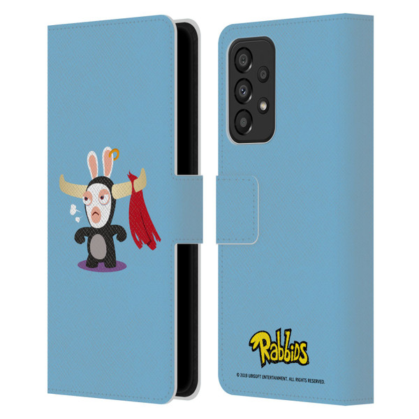 Rabbids Costumes Bull Leather Book Wallet Case Cover For Samsung Galaxy A33 5G (2022)