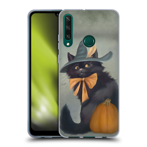 Ash Evans Black Cats 2 Halloween Pumpkin Soft Gel Case for Huawei Y6p