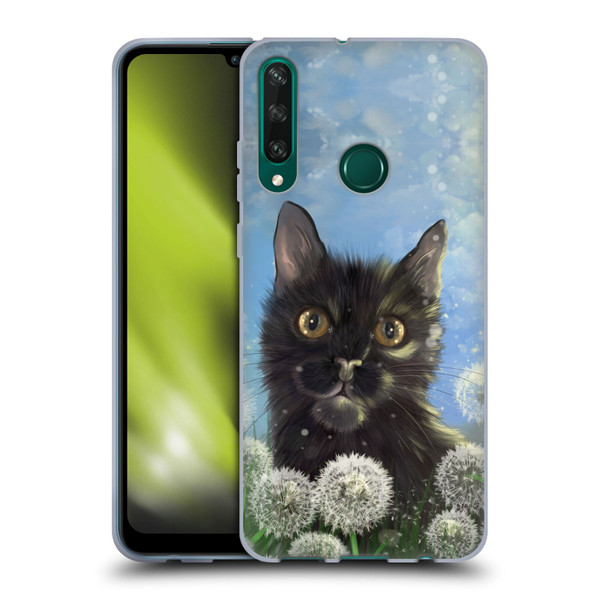 Ash Evans Black Cats 2 Dandelions Soft Gel Case for Huawei Y6p