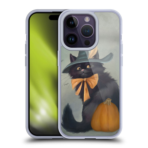Ash Evans Black Cats 2 Halloween Pumpkin Soft Gel Case for Apple iPhone 14 Pro