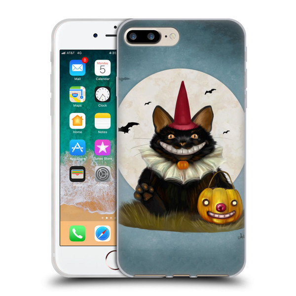 Ash Evans Black Cats 2 Halloween Cat Soft Gel Case for Apple iPhone 7 Plus / iPhone 8 Plus