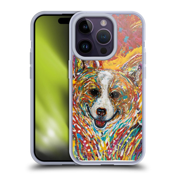 Mad Dog Art Gallery Dog 5 Corgi Soft Gel Case for Apple iPhone 14 Pro