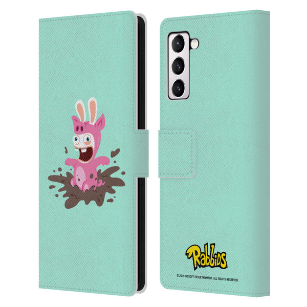 Rabbids Costumes Pig Leather Book Wallet Case Cover For Samsung Galaxy S21+ 5G