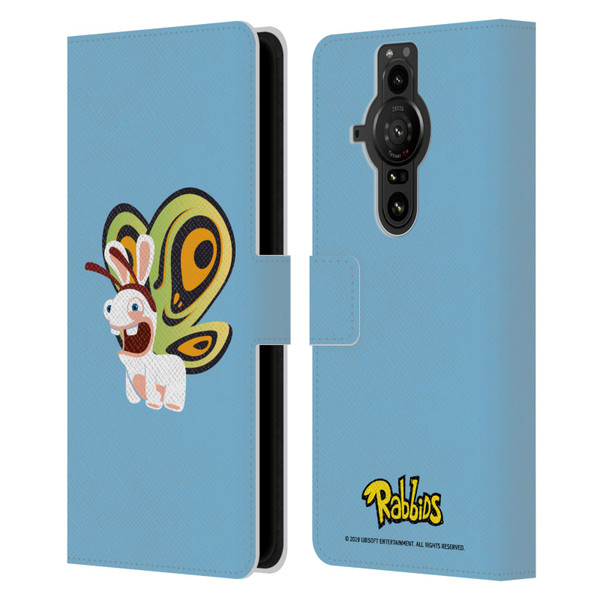 Rabbids Costumes Butterfly Leather Book Wallet Case Cover For Sony Xperia Pro-I