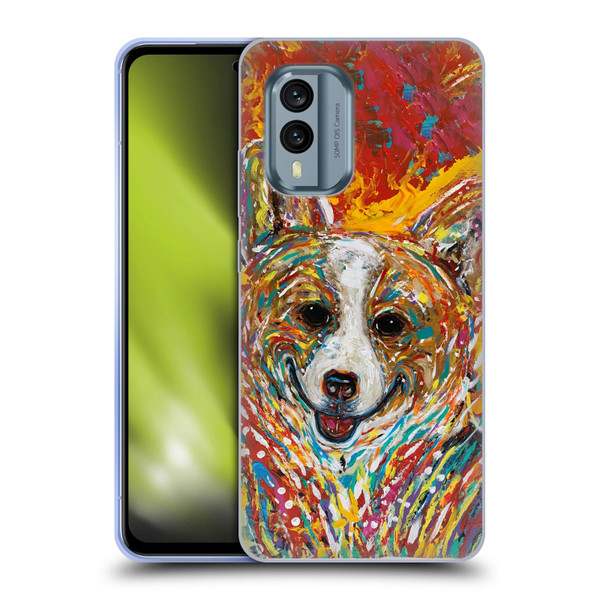 Mad Dog Art Gallery Dog 5 Corgi Soft Gel Case for Nokia X30