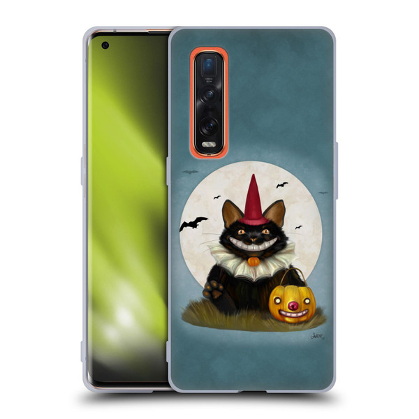 Ash Evans Black Cats 2 Halloween Cat Soft Gel Case for OPPO Find X2 Pro 5G