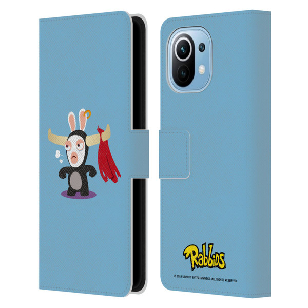Rabbids Costumes Bull Leather Book Wallet Case Cover For Xiaomi Mi 11