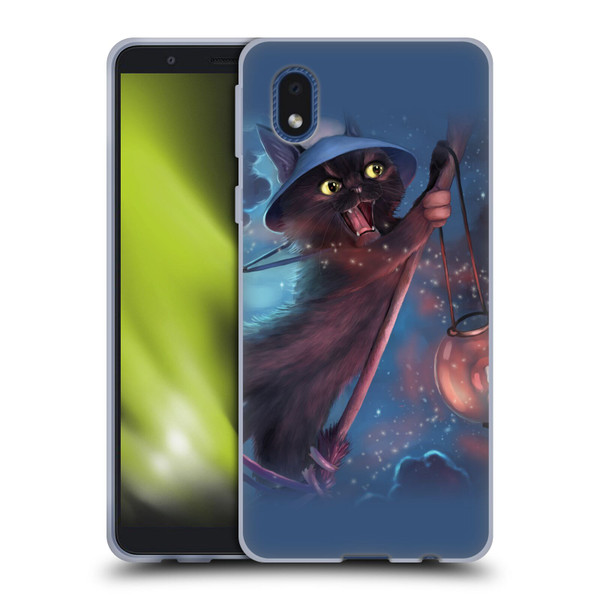 Ash Evans Black Cats 2 Magical Witch Soft Gel Case for Samsung Galaxy A01 Core (2020)