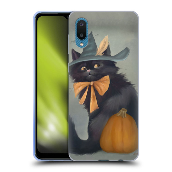 Ash Evans Black Cats 2 Halloween Pumpkin Soft Gel Case for Samsung Galaxy A02/M02 (2021)