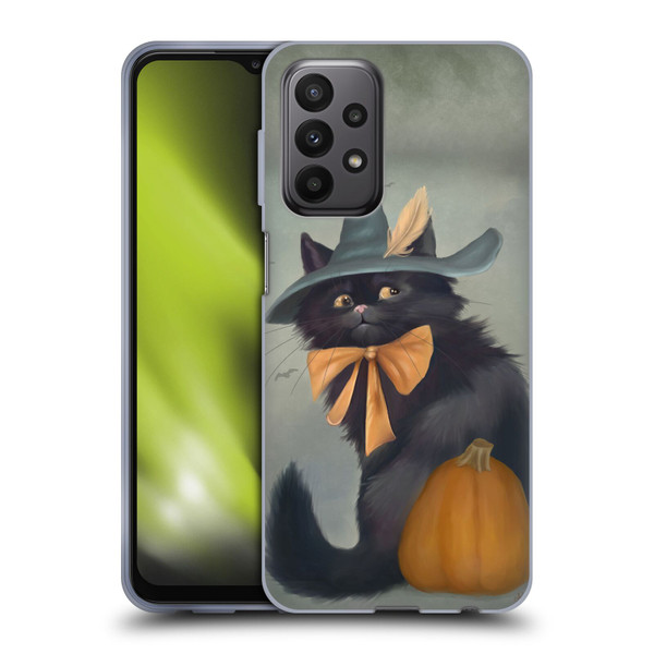 Ash Evans Black Cats 2 Halloween Pumpkin Soft Gel Case for Samsung Galaxy A23 / 5G (2022)