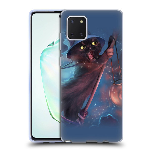 Ash Evans Black Cats 2 Magical Witch Soft Gel Case for Samsung Galaxy Note10 Lite
