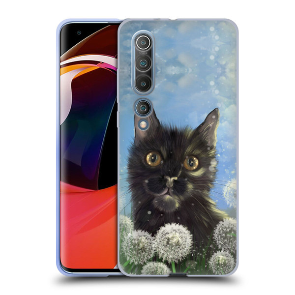 Ash Evans Black Cats 2 Dandelions Soft Gel Case for Xiaomi Mi 10 5G / Mi 10 Pro 5G
