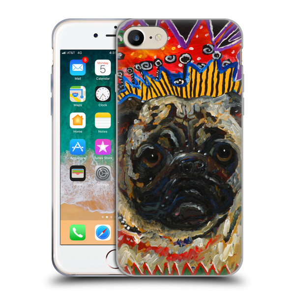 Mad Dog Art Gallery Dogs Pug Soft Gel Case for Apple iPhone 7 / 8 / SE 2020 & 2022