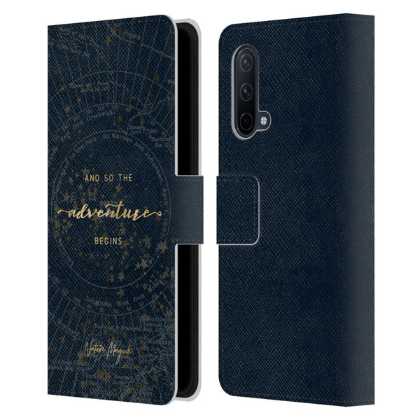 Nature Magick So The Adventure Begins Quote Star Map Leather Book Wallet Case Cover For OnePlus Nord CE 5G