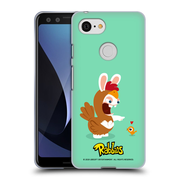 Rabbids Costumes Chicken Soft Gel Case for Google Pixel 3