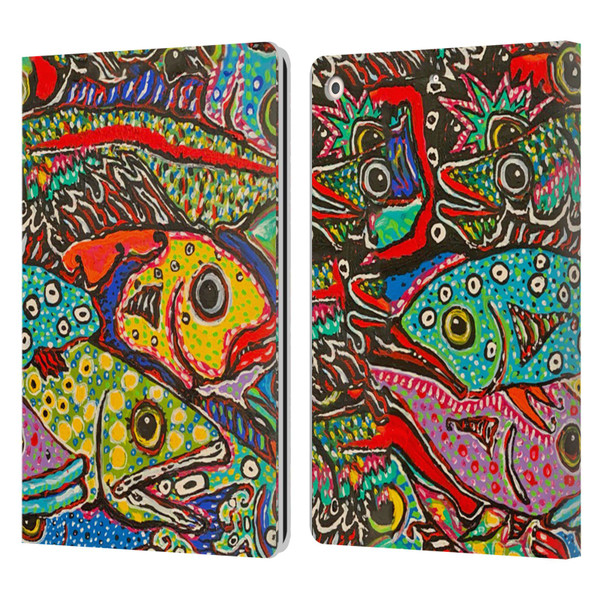 Mad Dog Art Gallery Assorted Designs Many Mad Fish Leather Book Wallet Case Cover For Apple iPad 10.2 2019/2020/2021