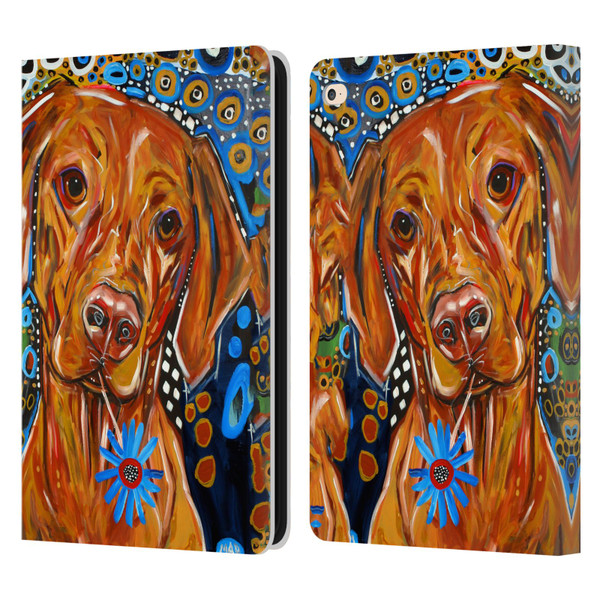 Mad Dog Art Gallery Dogs 2 Viszla Leather Book Wallet Case Cover For Apple iPad Air 2 (2014)