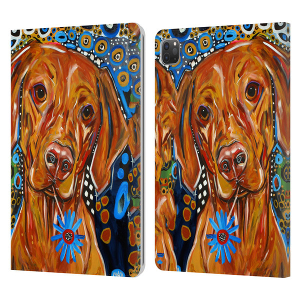 Mad Dog Art Gallery Dogs 2 Viszla Leather Book Wallet Case Cover For Apple iPad Pro 11 2020 / 2021 / 2022