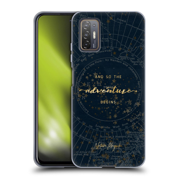 Nature Magick So The Adventure Begins Quote Star Map Soft Gel Case for HTC Desire 21 Pro 5G