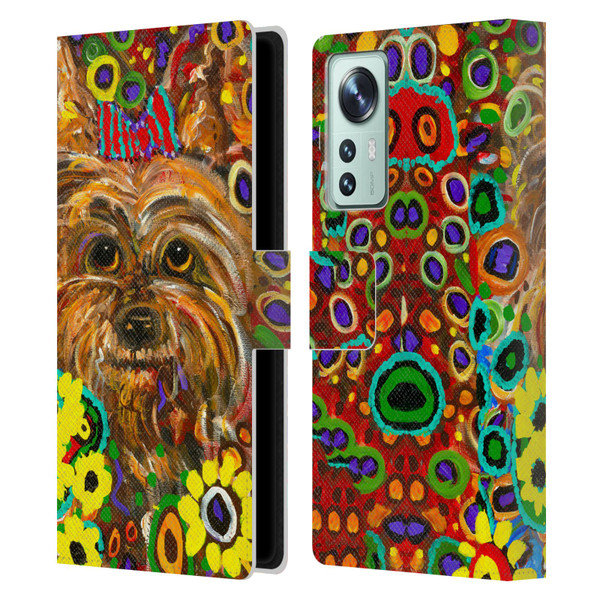Mad Dog Art Gallery Dogs 2 Yorkie Leather Book Wallet Case Cover For Xiaomi 12