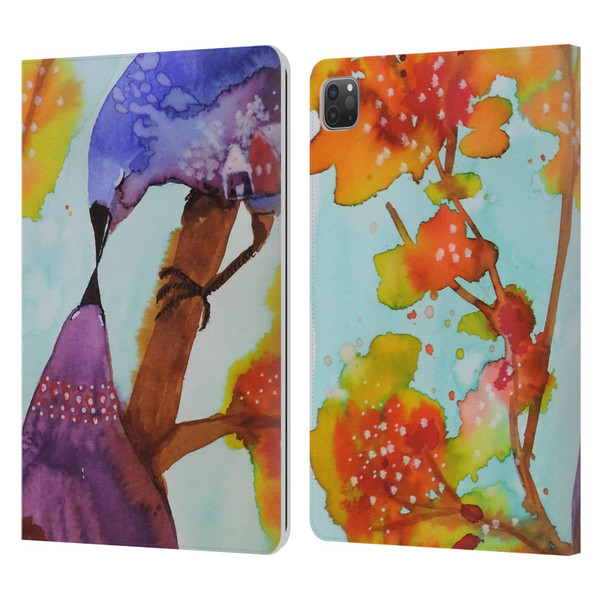 Sylvie Demers Birds 3 Kissing Leather Book Wallet Case Cover For Apple iPad Pro 11 2020 / 2021 / 2022