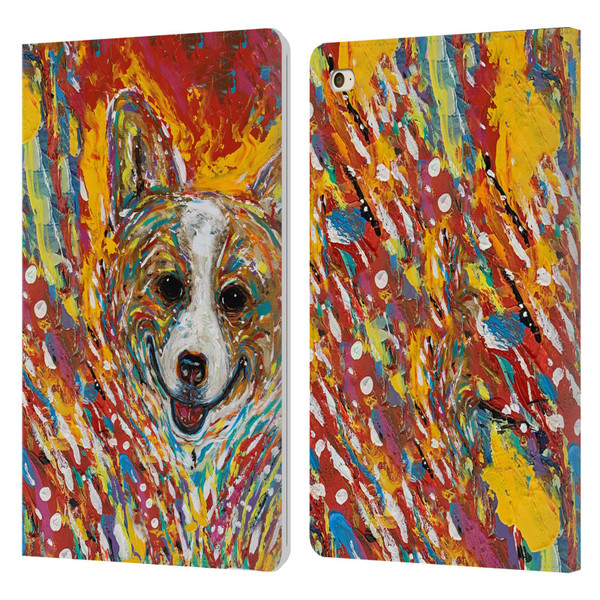 Mad Dog Art Gallery Dog 5 Corgi Leather Book Wallet Case Cover For Apple iPad mini 4