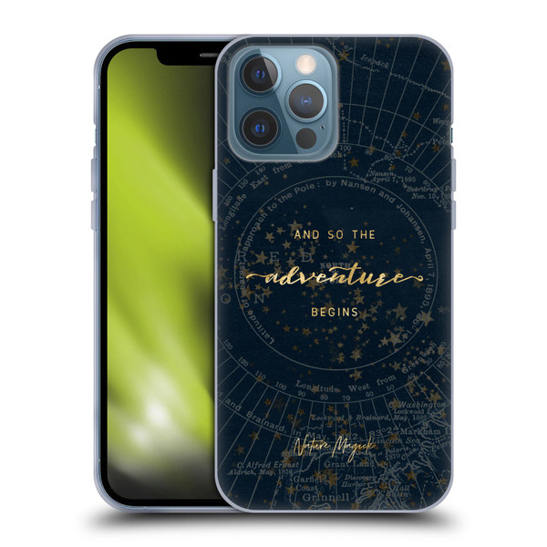 Nature Magick So The Adventure Begins Quote Star Map Soft Gel Case for Apple iPhone 13 Pro Max