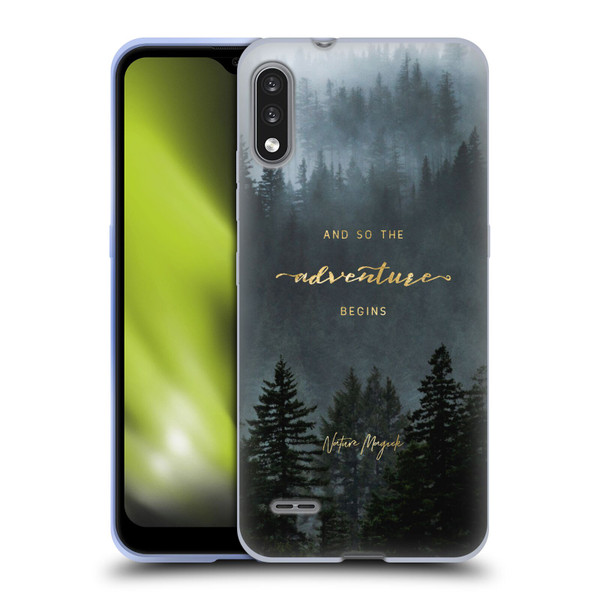 Nature Magick So The Adventure Begins Quote Trees Soft Gel Case for LG K22