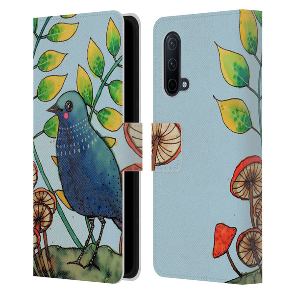 Sylvie Demers Birds 3 Teary Blue Leather Book Wallet Case Cover For OnePlus Nord CE 5G