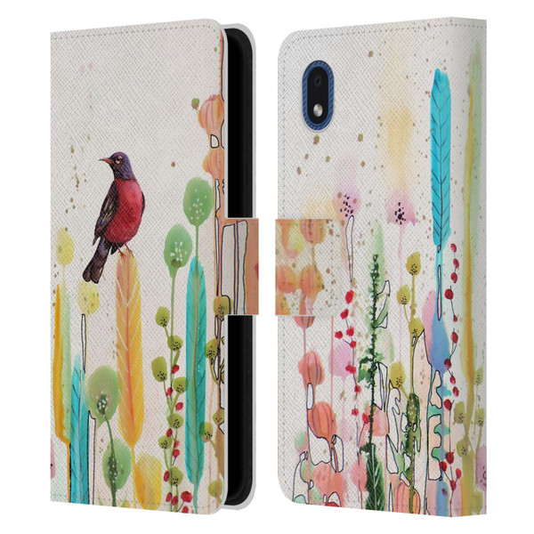Sylvie Demers Birds 3 Scarlet Leather Book Wallet Case Cover For Samsung Galaxy A01 Core (2020)