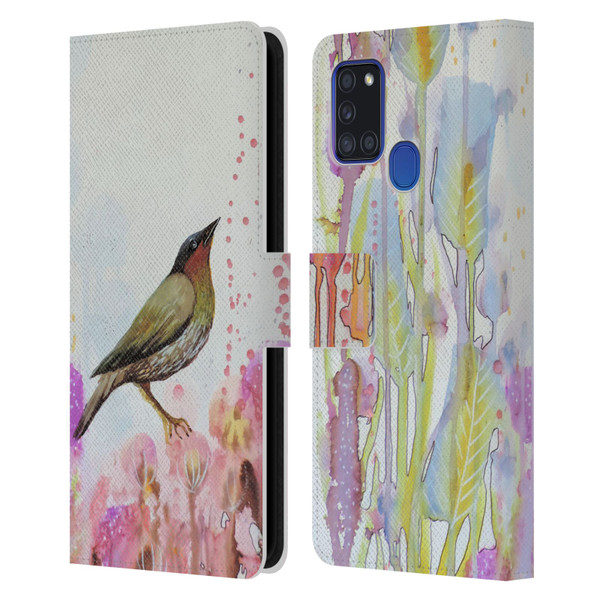 Sylvie Demers Birds 3 Dreamy Leather Book Wallet Case Cover For Samsung Galaxy A21s (2020)