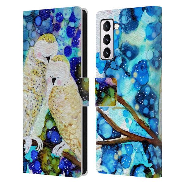 Sylvie Demers Birds 3 Owls Leather Book Wallet Case Cover For Samsung Galaxy S21+ 5G