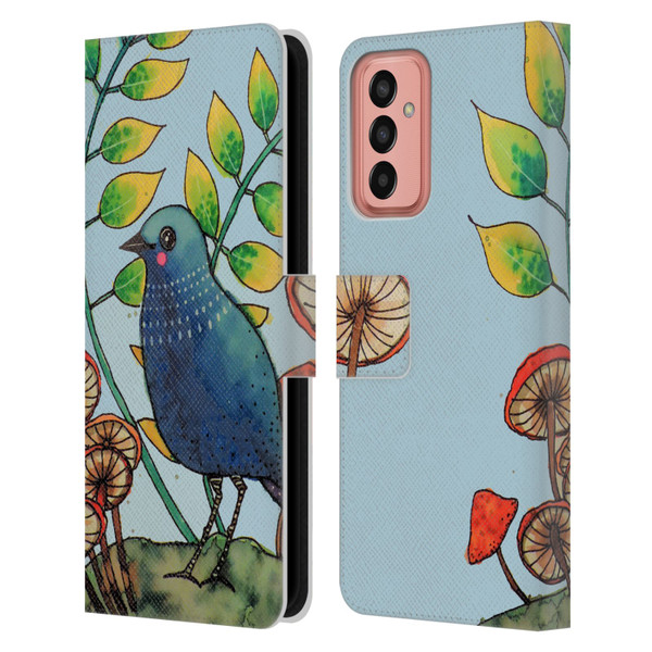 Sylvie Demers Birds 3 Teary Blue Leather Book Wallet Case Cover For Samsung Galaxy M13 (2022)