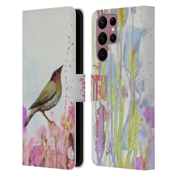 Sylvie Demers Birds 3 Dreamy Leather Book Wallet Case Cover For Samsung Galaxy S22 Ultra 5G