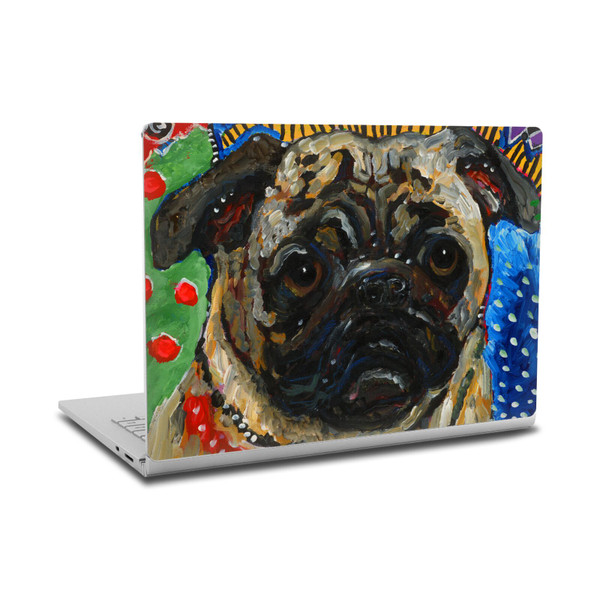 Mad Dog Art Gallery Dogs Pug Vinyl Sticker Skin Decal Cover for Microsoft Surface Book 2