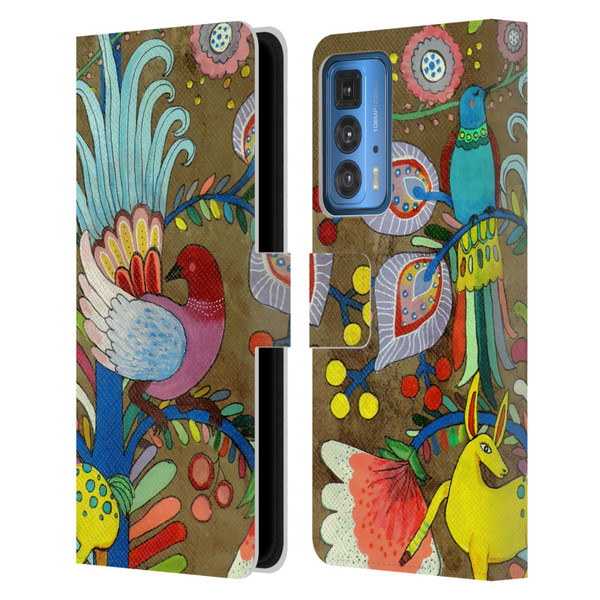 Sylvie Demers Floral Allure Leather Book Wallet Case Cover For Motorola Edge 20 Pro