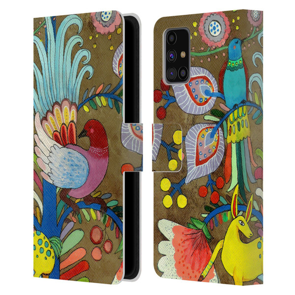 Sylvie Demers Floral Allure Leather Book Wallet Case Cover For Samsung Galaxy M31s (2020)