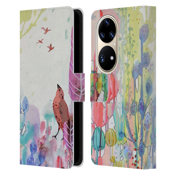Sylvie Demers Nature Wings Leather Book Wallet Case Cover For Huawei P50 Pro