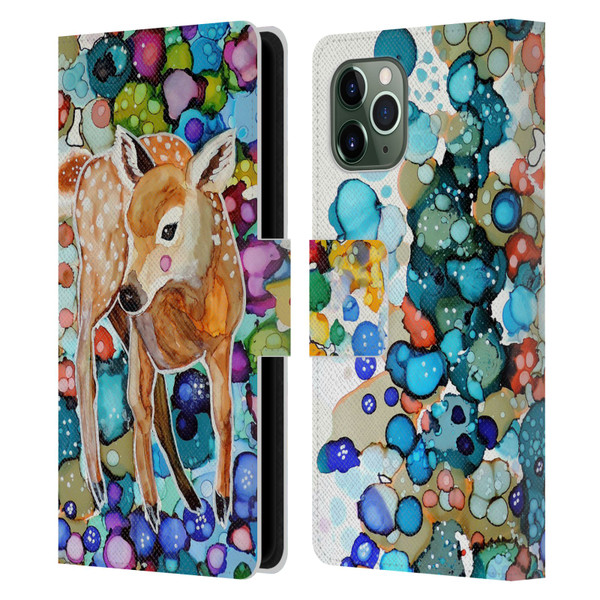 Sylvie Demers Nature Deer Leather Book Wallet Case Cover For Apple iPhone 11 Pro
