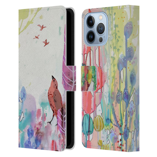 Sylvie Demers Nature Wings Leather Book Wallet Case Cover For Apple iPhone 13 Pro Max