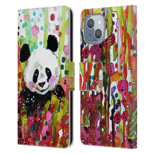 Sylvie Demers Nature Panda Leather Book Wallet Case Cover For Apple iPhone 14