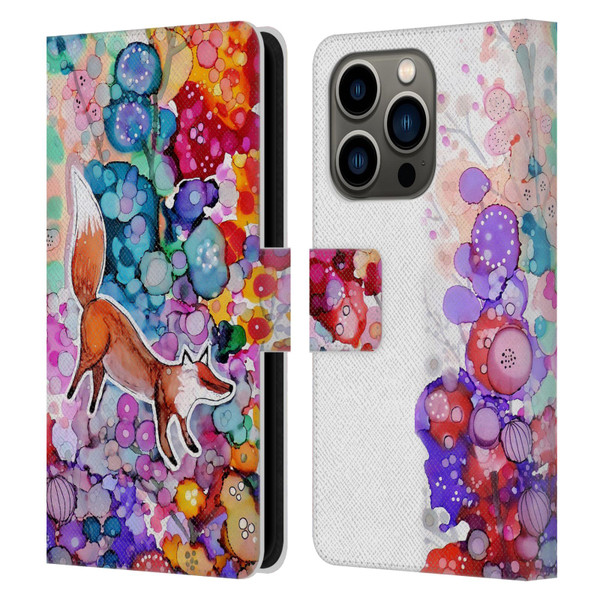 Sylvie Demers Nature Soaring Leather Book Wallet Case Cover For Apple iPhone 14 Pro