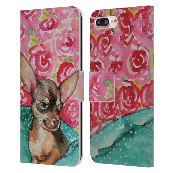 Sylvie Demers Nature Chihuahua Leather Book Wallet Case Cover For Apple iPhone 7 Plus / iPhone 8 Plus