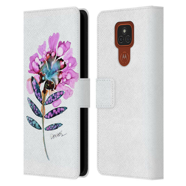 Sylvie Demers Nature Fleur Leather Book Wallet Case Cover For Motorola Moto E7 Plus