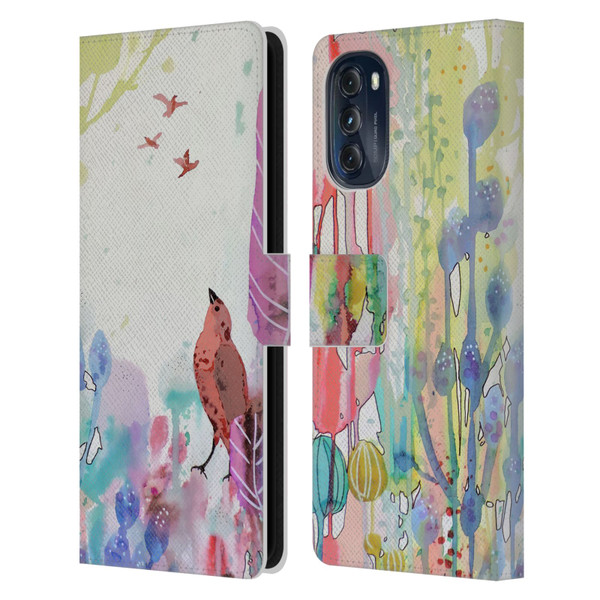 Sylvie Demers Nature Wings Leather Book Wallet Case Cover For Motorola Moto G (2022)